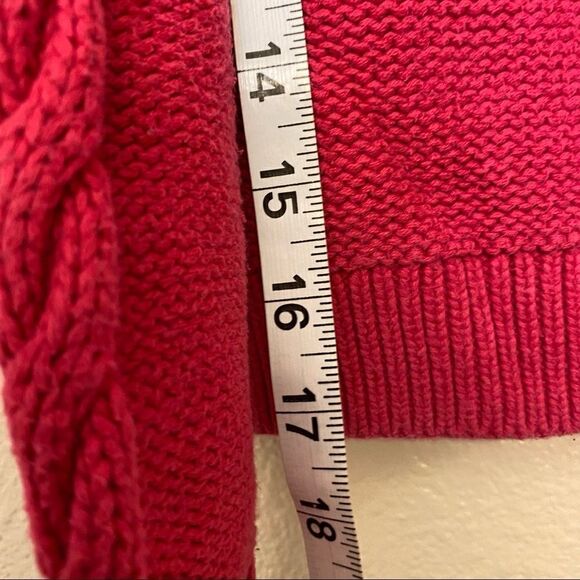 Gap kids Girl’s hot pink chunky cable knit thick fisherman sweater M 5-6 old - Picture 8 of 9